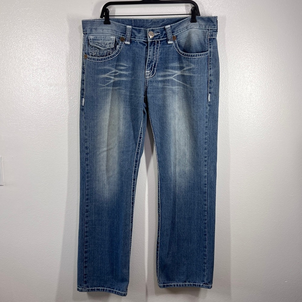 Vintage‎ Y2K True Religion Bobby Big T Jeans Men's 38 USA Made World Tour Denim